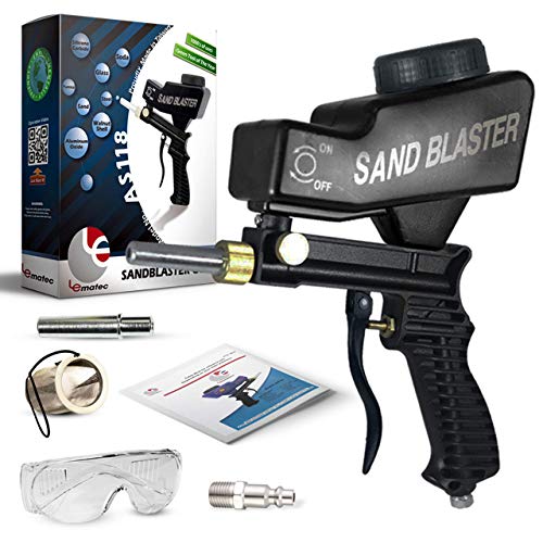 AS118 SandBlaster Gun Kit; Remove Paint, Stain, Rust, Grime on Surfaces and Pool Cleaning