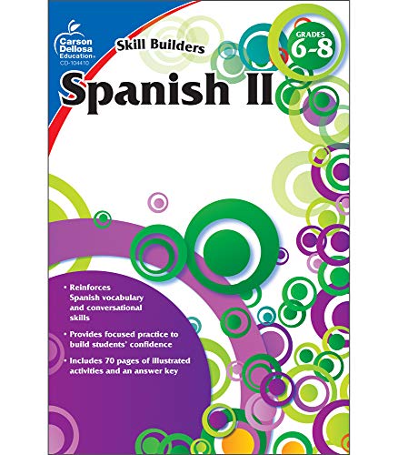 Carson Dellosa | Skill Builders: Spanish 2 Workbook | 6th8th Grade, 80pgs