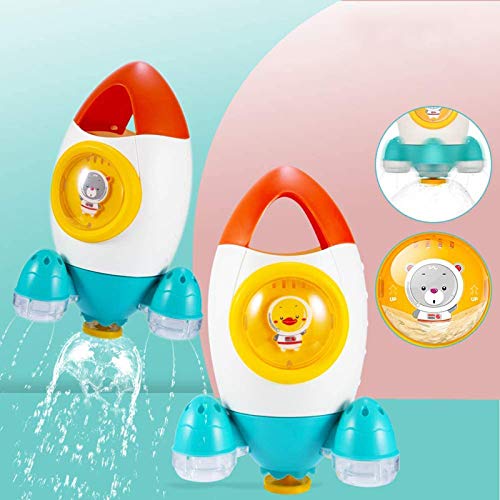 Gzsbaby Baby Bath Toy, Spray Water Bathtub Toy, Space Rocket Fountain Shower Toys, Fun Bath Time Tub Toy,Gift for 18 Months,2,3 Year Olds Infants Toddlers Boys Girls Kids Children