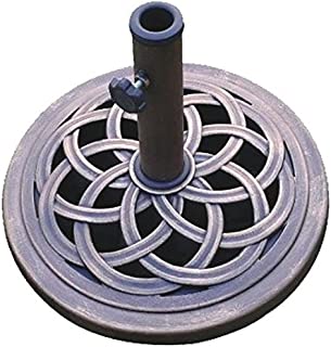 DC America UBP18181-BR 18-Inch Cast Stone Umbrella Base, Made from Rust Free Composite Materials, Bronze Powder Coated Finish