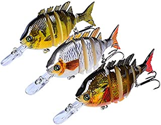 Fishing Lures Bass Swimbaits Lure Crankbaits Artificial Bait Multi Jointed Lifelike Hard Baits Talipia Panfish Bluegill Sun Fish Tackle Kits 3 pcs/Set