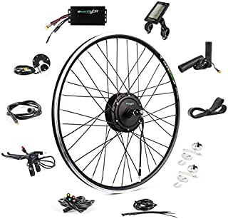 EBIKELING 36V 500W 700C Geared Waterproof Electric Bike Kit - Ebike Conversion Kit - Electric Bike Conversion Kit (700C, Front/LCD/Thumb)