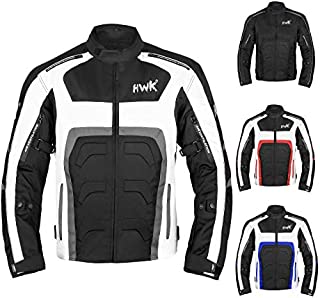 Textile Motorcycle Jacket For Men Dualsport Enduro Motorbike Biker Riding Jacket Breathable CE ARMORED WATERPROOF (Grey, L)