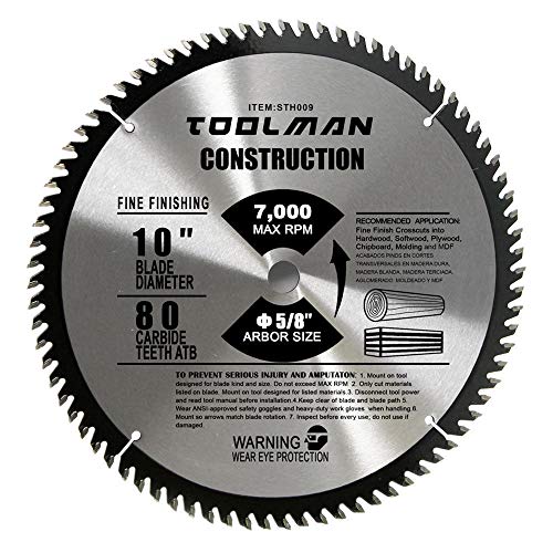 Toolman Premium Multifunctional Carbide-Tipped Circular Saw Blade Universal Fit 10