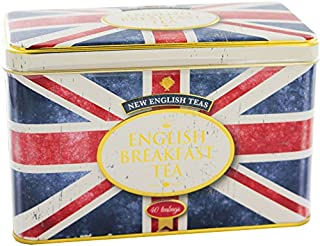 New English Teas Union Jack Tea Tin with 40 English Breakfast Teabags