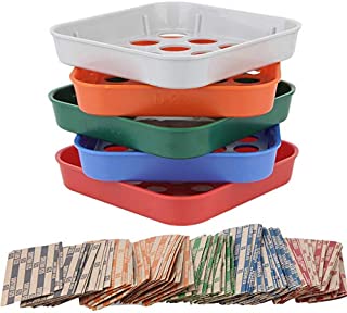 Coin Sorters Tray & Coin Counters  5 Color-Coded Coin Sorting Tray Bundled with 110 Assorted Flat Coin Roll Wrappers for US Coins