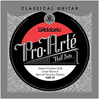 D'Addario HBN-3T Pro-Arte Hybrid Carbon G/B Classical Guitar Half Set, Normal Tension