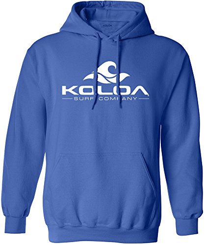 Koloa Surf Wave Logo Hoodies - Hooded Sweatshirt, 2XL-Royal/w