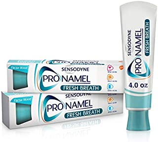 Sensodyne Pronamel Fresh Breath Enamel Toothpaste for Sensitive Teeth, to Reharden and Strengthen Enamel, Fresh Wave - 4 Ounces (Pack of 2)