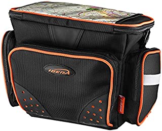 Ibera Bike Handlebar Bag for Camera Equipment, Clip-on Quick Release Bicycle Bag with Rain Cover and Map Sleeve, Medium (IB-HB4)