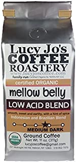 Lucy Jo's Coffee, Organic Mellow Belly Low Acid Blend, Ground, 11 oz (11 OZ)