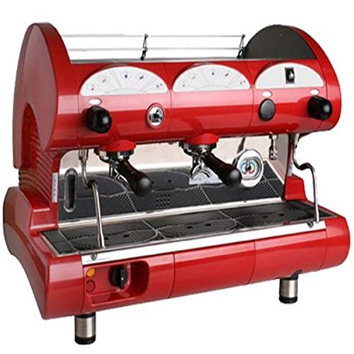 La Pavoni Bar-Star 2V-R 2-Group Volumetric Commercial Espresso Machine, 14L Boiler Water Capacity, Red