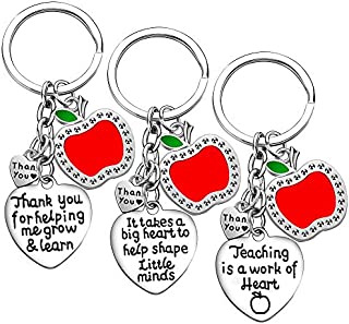 Teacher Appreciation Gift for Women, 3PCs Teacher Keychain Set, Jewelry Gift for Teachers, Birthday Gift for Teacher Gifts from Students (Style A)