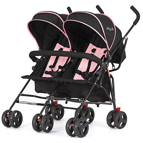 Dream On Me, Volgo Twin Umbrella Stroller, Pink (446-PNK)