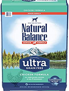 Natural Balance Original Ultra Grain Free Senior Dog Food, Chicken Formula, 24 Pounds