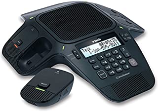 VTech VCS704 ErisStation DECT 6.0 Conference Phone with Four Wireless Mics using Orbitlink Wireless Technology