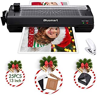 13 inches Laminator, Blusmart Multiple Function A3 Laminator with 25 Laminating Pouches, Paper Cutter, Corner Rounder Laminate for A3,A4,A5,A6