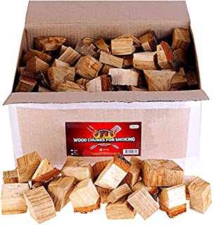 Zorestar Oak Apple Smoker Wood Chunks - BBQ Cooking Chunks for All Smokers - 15lb of Natural Wood for Smoking