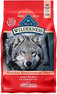 Blue Buffalo Wilderness High Protein Grain Free Natural Adult Small Breed Healthy Weight Dry Dog Food, Chicken 4.5-lb