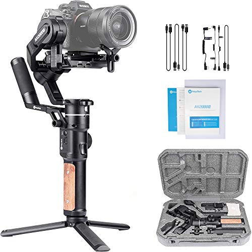 FeiyuTech AK2000S 3 Axis Gimbal StabilizerAK2000 S Handheld Stabilizers Compatible with Nikon Sony Canon Mirrorless and DSLR Cameras ,Smart Touch Panel