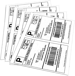 Half Sheet Self Adhesive Shipping Labels for Laser & Inkjet Printers, 200 Count (BL-G8511-100)