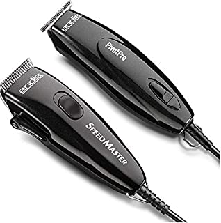 Andis 24075 Professional PivotPro and SpeedMaster Hair Clipper and Beard Trimmer PivotMotor Set, Black