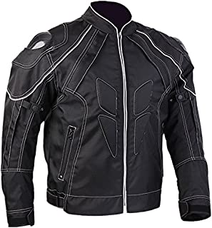 ILM Motorcycle Jackets Carbon Fiber Armor Shoulder Moto Jacket for Men and Women (L, BLACK)