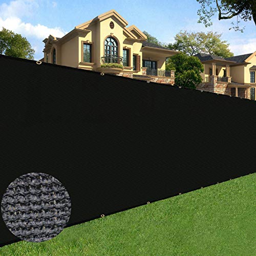 Sunnyglade 6 feet x 50 feet Privacy Screen Fence Heavy Duty Fencing Mesh Shade Net Cover for Wall Garden Yard Backyard Black