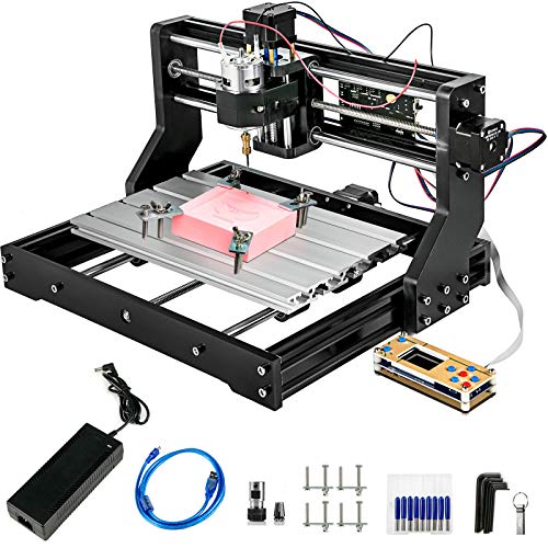 VEVOR CNC 3018-PRO 3 Axis CNC Router Kit GRBL Control with Offline Controller Plastic Acrylic PCB PVC Wood Carving Milling Engraving Machine XYZ Working Area 300x180x45mm