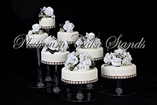 PLATINUM CAKEWARE 7 Tier Clear Cascade Wedding Cake Stand (Style R700)