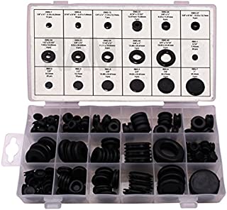 Ram-Pro 125 Piece Rubber Grommet Eyelet Ring Gasket Assortment, Set of 18 Different Sizes, with See-Through Divided Organizer Case  Ideal for Automotive, Plumbing, and PC Hardware/Piano Repair etc.