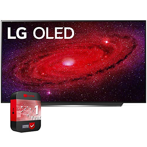 LG OLED65CXPUA 65 inch CX 4K Smart OLED TV with AI ThinQ 2020 Bundle with 1 Year Extended Protection Plan