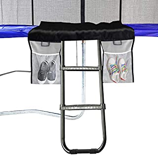 Eurmax Universal Trampoline Ladder with 2 Wide Skid-Proof Steps with Storage Bag/Black