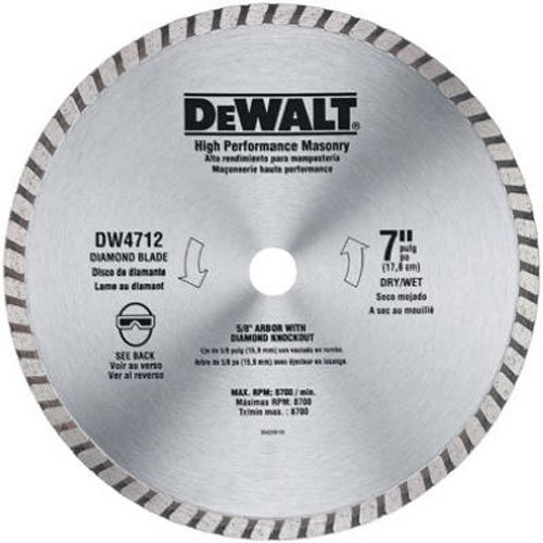 DEWALT Diamond Blade for Masonry, 7-Inch (DW4712B)