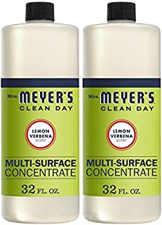 Mrs. MEYER'S CLEAN DAY Multi-Surface Cleaner Concentrate, Use to Clean Floors, Tile, Counters, Lemon Verbena Scent, 32 Oz.- Pack of 2