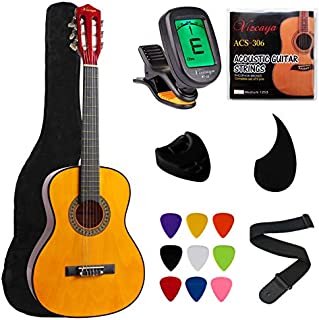 Vizcaya Kids Beginner 31 Classical Acoustic Guitar 1/4 Size Nylon Strings 30