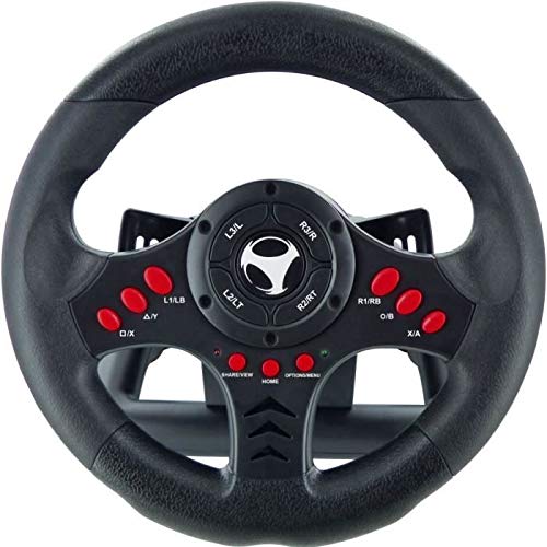 Subsonic SA5426 Racing Wheel Universal with Pedals for Playstation 4, PS4 Slim, PS4 Pro, Xbox One, Xbox One S, PS3