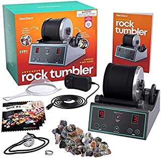 Advanced Professional Rock Tumbler Kit - with Digital 9-day Polishing timer & 3 speed settings - Turn Rough Rocks into Beautiful Gems : Great Science & STEM Gift for Kids all ages : Geology Toy