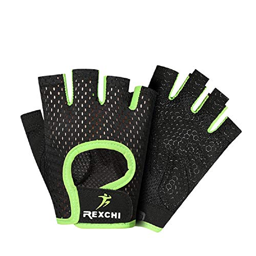 Jerry Workout Gloves for Men & Women, Weight Lifting Gloves, Crossfit, for Climbing, Boating, Cycling, Gym, Training, Breathable & Non-Slip, Cross Training (X-Large, Green)