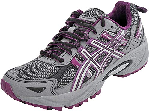 ASICS Women's Gel-Venture 5 Trail Running Shoe, Frost Gray/Gray/Silver/Magenta, 7 M US