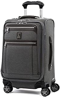 Travelpro Platinum Elite-Softside Expandable Spinner Wheel Luggage, Vintage Grey, Carry-On 20-Inch