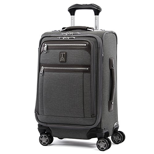 Travelpro Platinum Elite-Softside Expandable Spinner Wheel Luggage, Vintage Grey, Carry-On 20-Inch