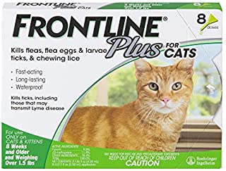 FRONTLINE Plus Flea and Tick Treatment for Cats (8 Doses)