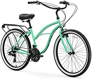 sixthreezero Around The Block Women's 21-Speed Beach Cruiser Bicycle, 26