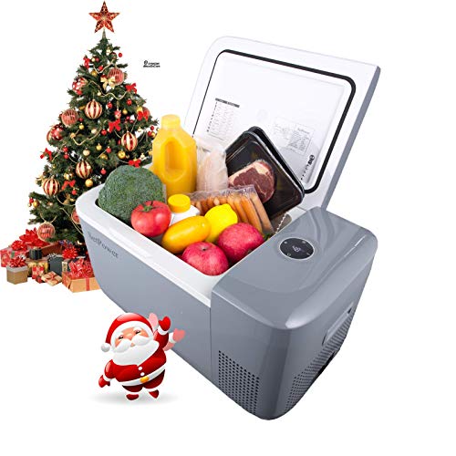 Portable Fridge Freezer, 21 QT 12 Volt Refrigerator for Car and Home, DC 12/24V, Car Refrigerator for Travel, Camping, Road Trip, RV