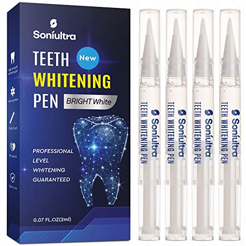 Soniultra Teeth Whitening Pen, 4 Packs, Affordable Yet Effective, Whitening Gel, Painless, No Sensitivity, Easy To Use, For Beautiful White Smile