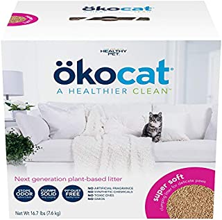 ökocat Super-Soft Natural Wood Clumping Cat Litter with Odor Control, Large,16.7 lbs