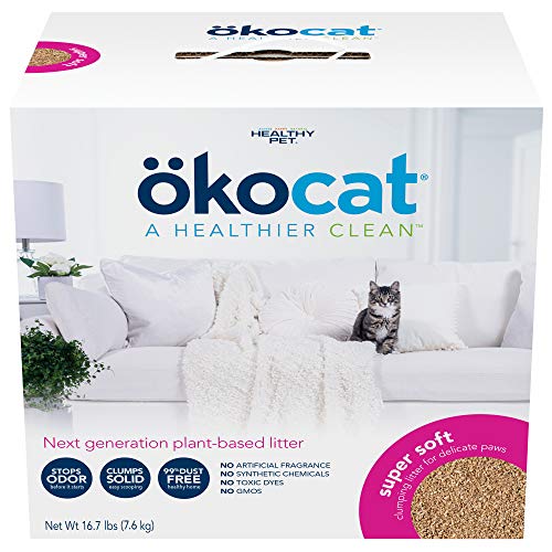 ökocat Super-Soft Natural Wood Clumping Cat Litter with Odor Control, Large,16.7 lbs