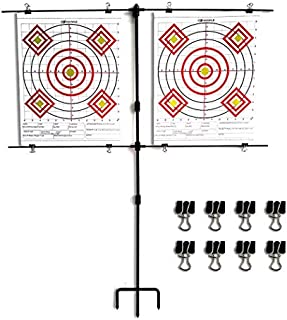 Highwild Adjustable Steel Paper Target Stand with 8 Clips