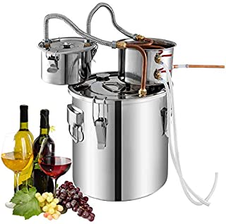 ALDKitchen Alcohol Wine Distiller | Moonshine Still | Water Alcohol Distiller | Stainless Steel (5 Gallons)